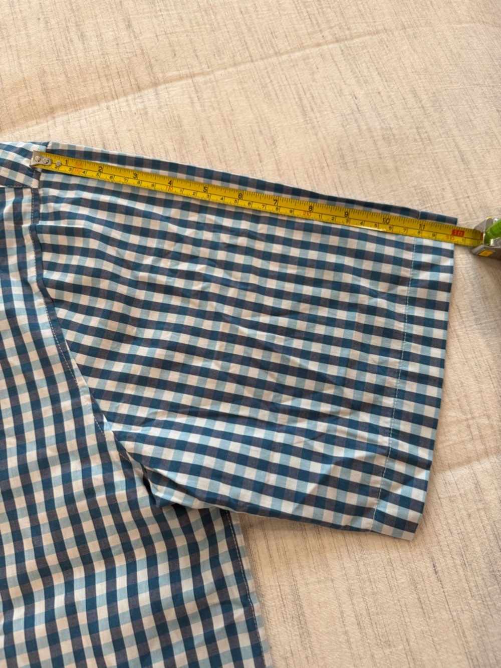 Beverly Hills Polo Club Blue & White Check Button-Down 100% Cotton Shirt - Picture 8 of 8